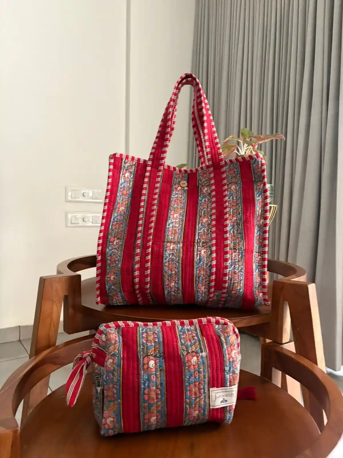 Zipper Tote Bag + Matching Pouch