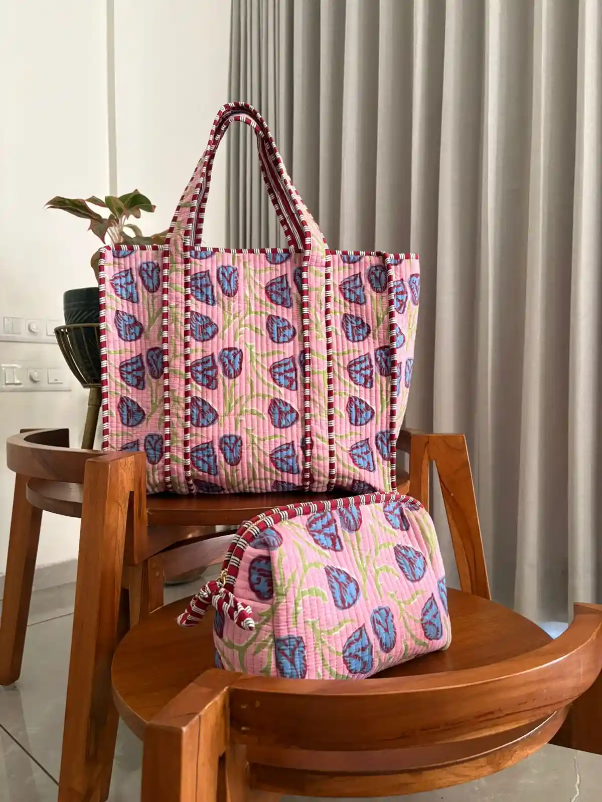 Zipper Tote Bag + Matching Pouch