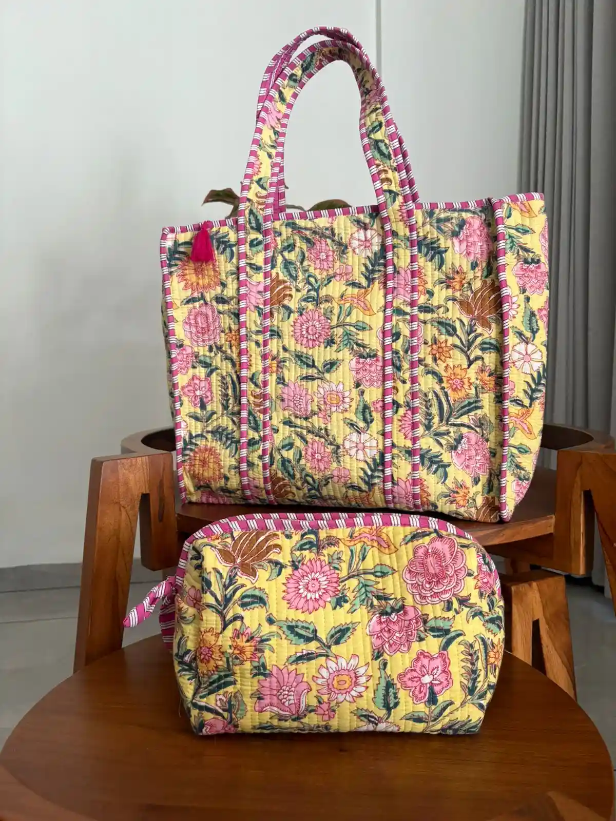 Zipper Tote Bag + Matching Pouch