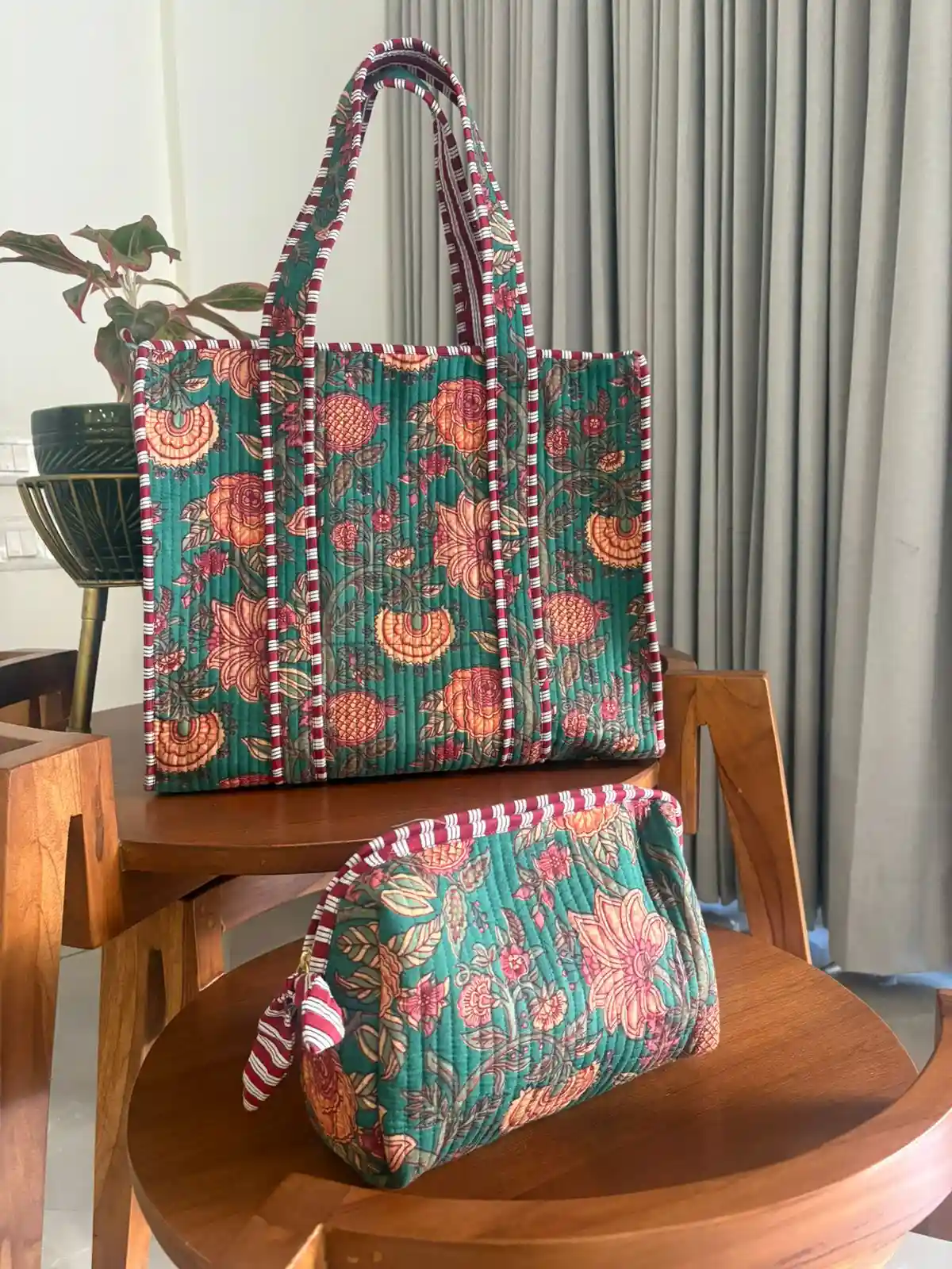 Zipper Tote Bag + Matching Pouch