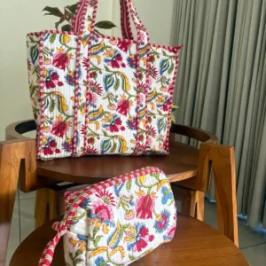 Zipper Tote Bag + Matching Pouch