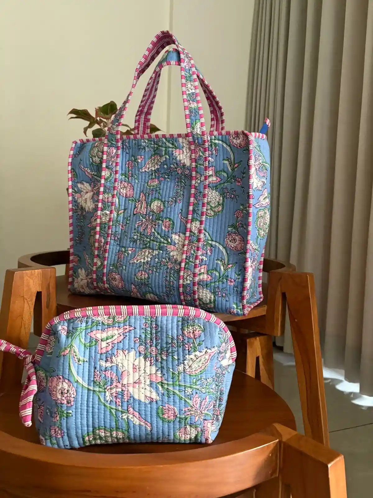 Zipper Tote Bag + Matching Pouch