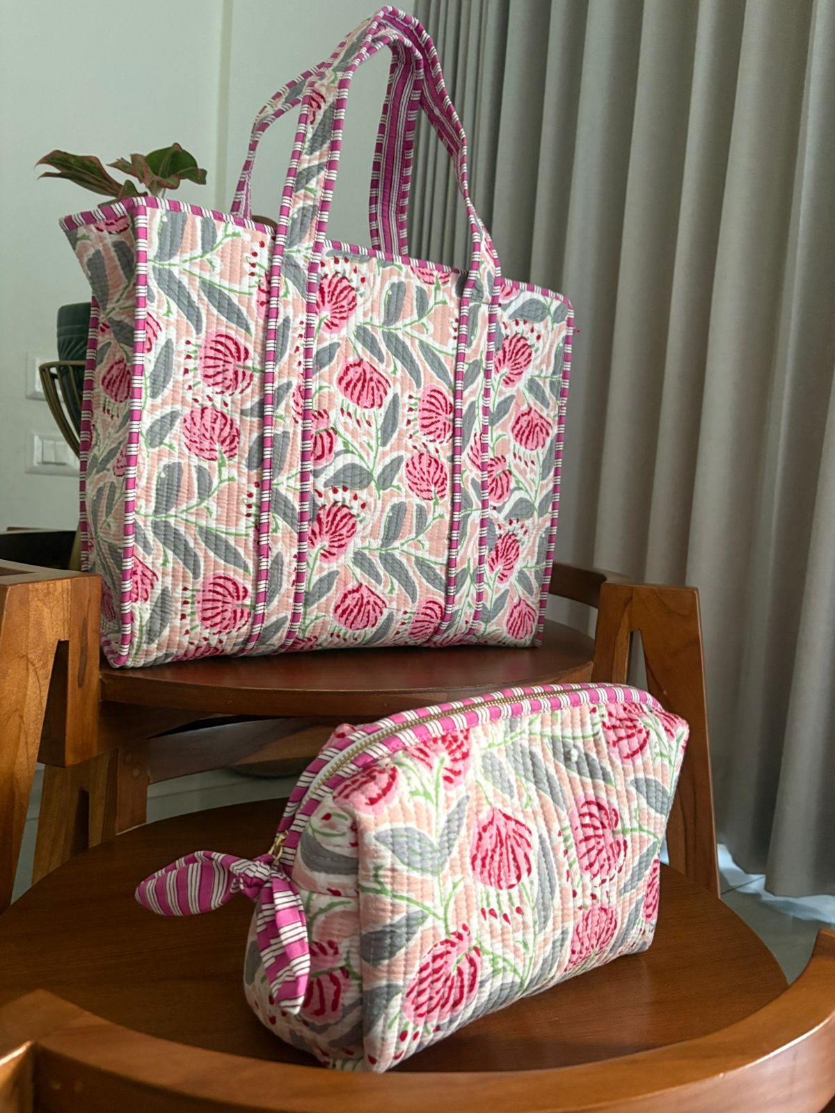 Zipper Tote Bag + Matching Pouch