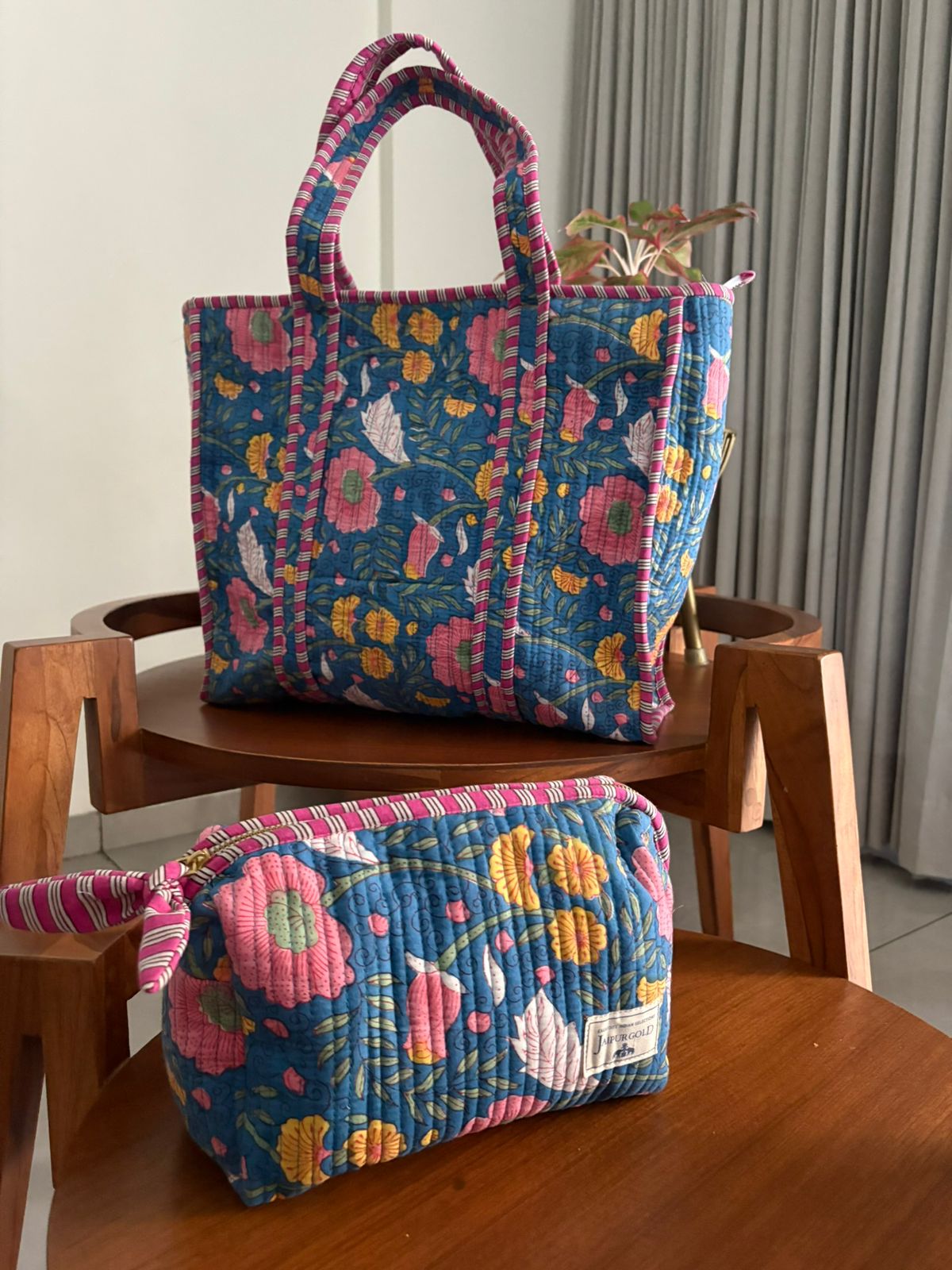 Zipper Tote Bag + Matching Pouch