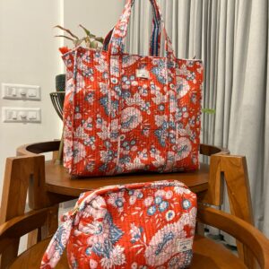 Zipper Tote Bag + Travel Pouch