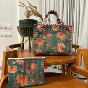 Mini Tote Bag + Matching Flat Pouch