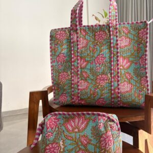 Zipper Tote Bag + Travel Pouch