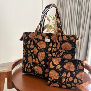 Zipper Tote Bag + Matching Flat Pouch