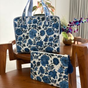 Mini Tote Bag + Matching Flat Pouch