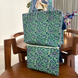 Mini Tote Bag + Matching Flat Pouch