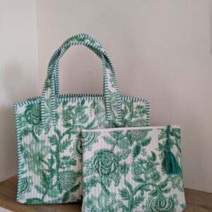 Mini Tote Bag + Matching Flat Pouch