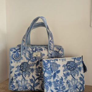 Mini Tote Bag + Matching Flat Pouch