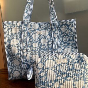 Magnetic Button Tote Bag + Matching Pouch
