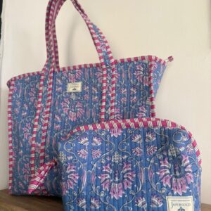 Magnetic Button Tote Bag + Matching Pouch