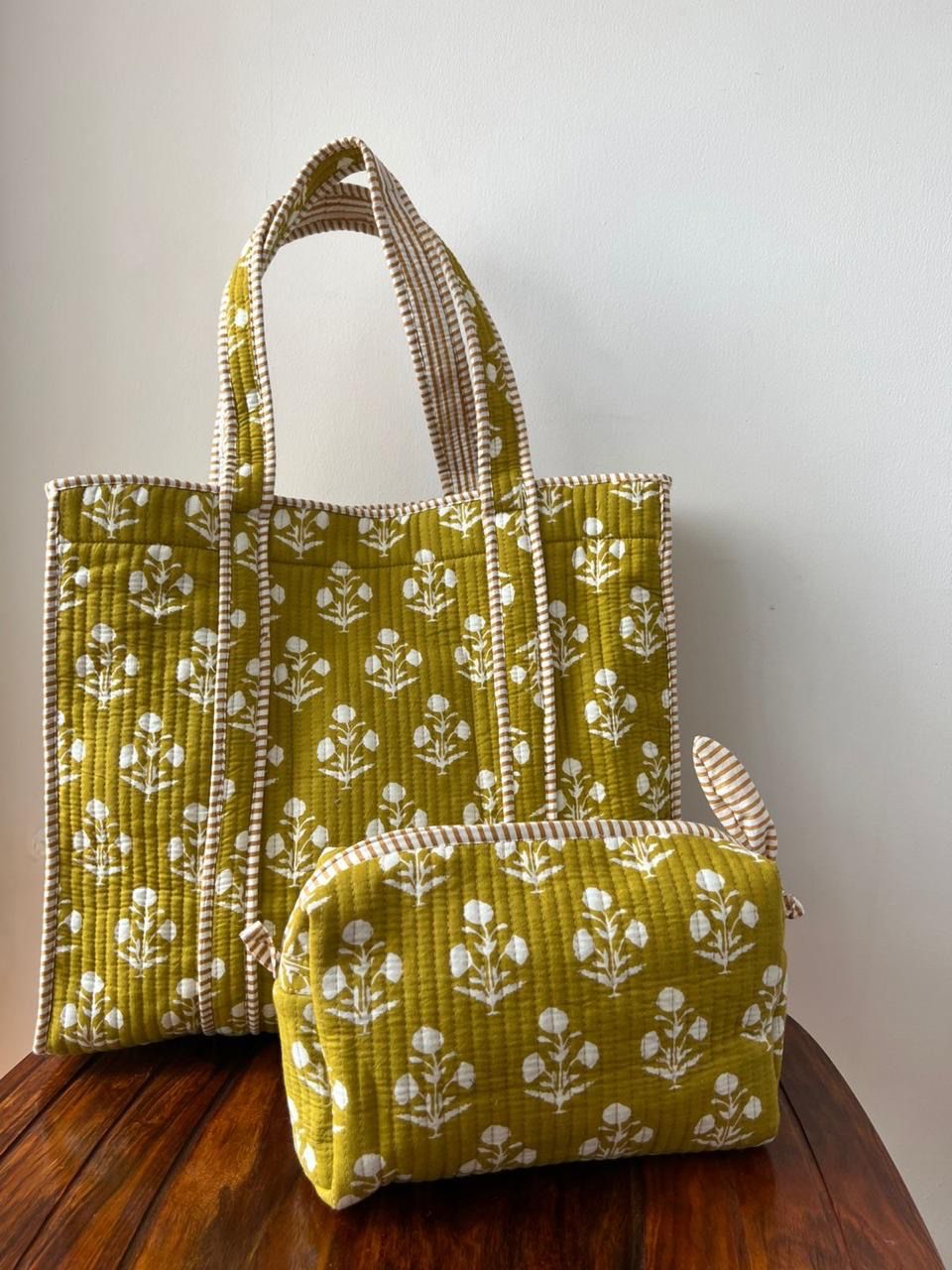 Zipper Tote Bag + Matching Pouch
