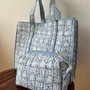 Magnetic Button Tote Bag + Matching Pouch