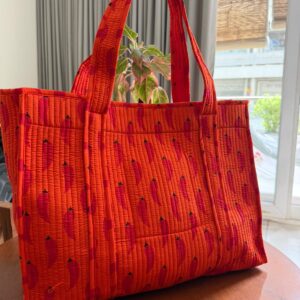 Slim Tote Bag with Magnetic Button