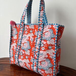Zipper Tote Bags with Bottle Holder