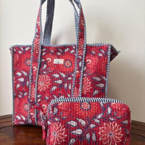 Zipper Tote Bag + Matching Pouch