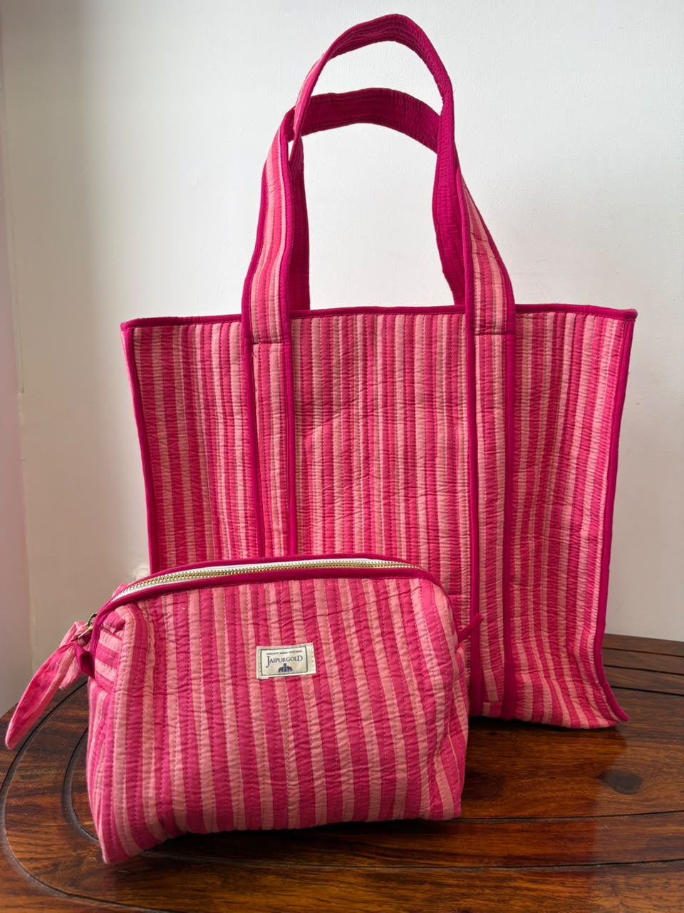 Zipper Tote Bag + Matching Pouch