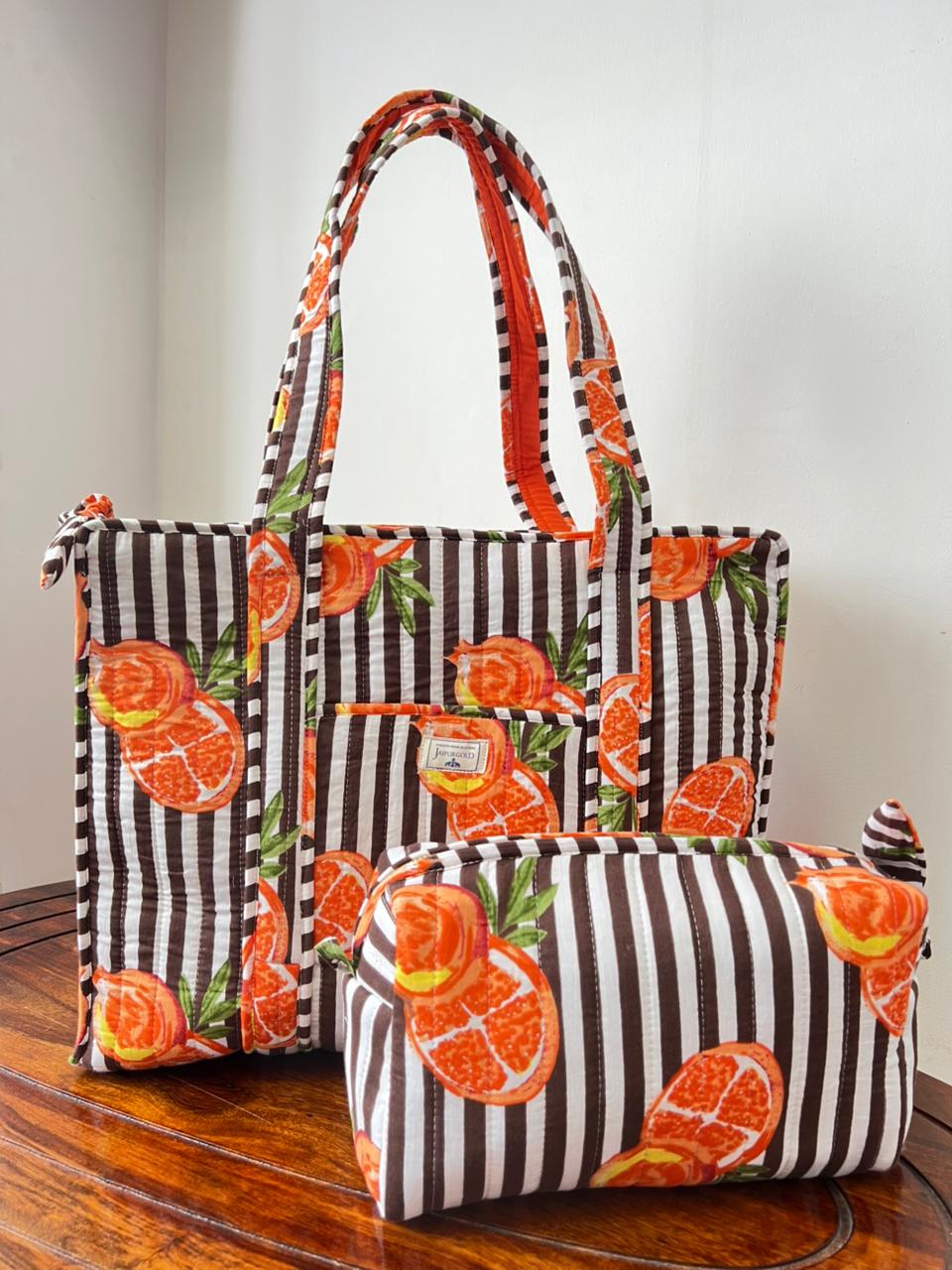 Zipper Tote Bag + Matching Pouch