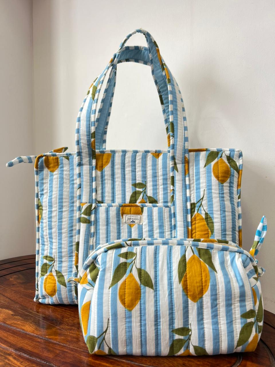 Zipper Tote Bag + Matching Pouch