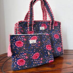 Mini Tote Bag + Matching Flat Pouch
