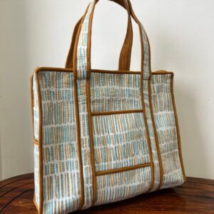 Zipper Tote Bags with Bottle Holder