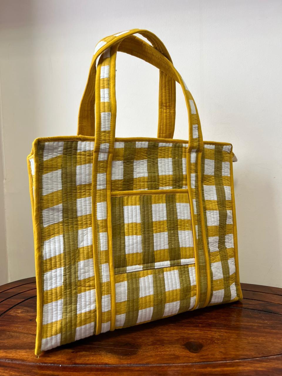 Zipper Tote Bags with Bottle Holder
