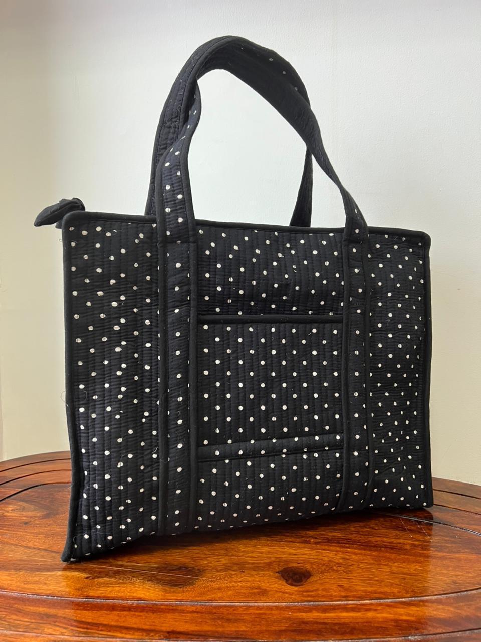 Zipper Tote Bags with Bottle Holder
