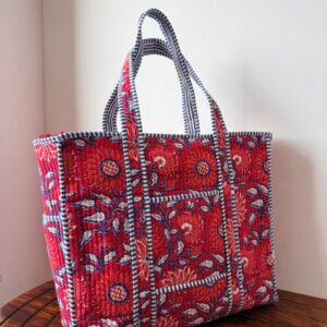 Zipper Tote Bags with Bottle Holder